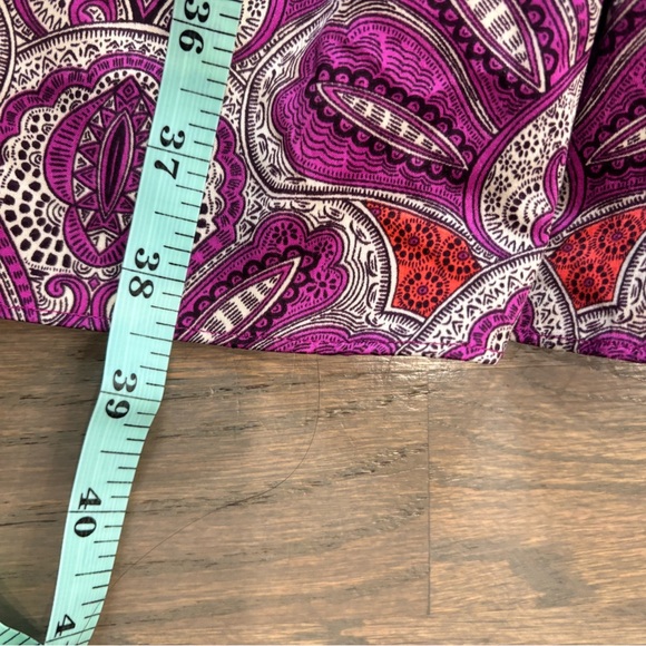 The Limited Purple Paisley Boho Short Sleeve Dress Womens medium - Picture 7 of 9